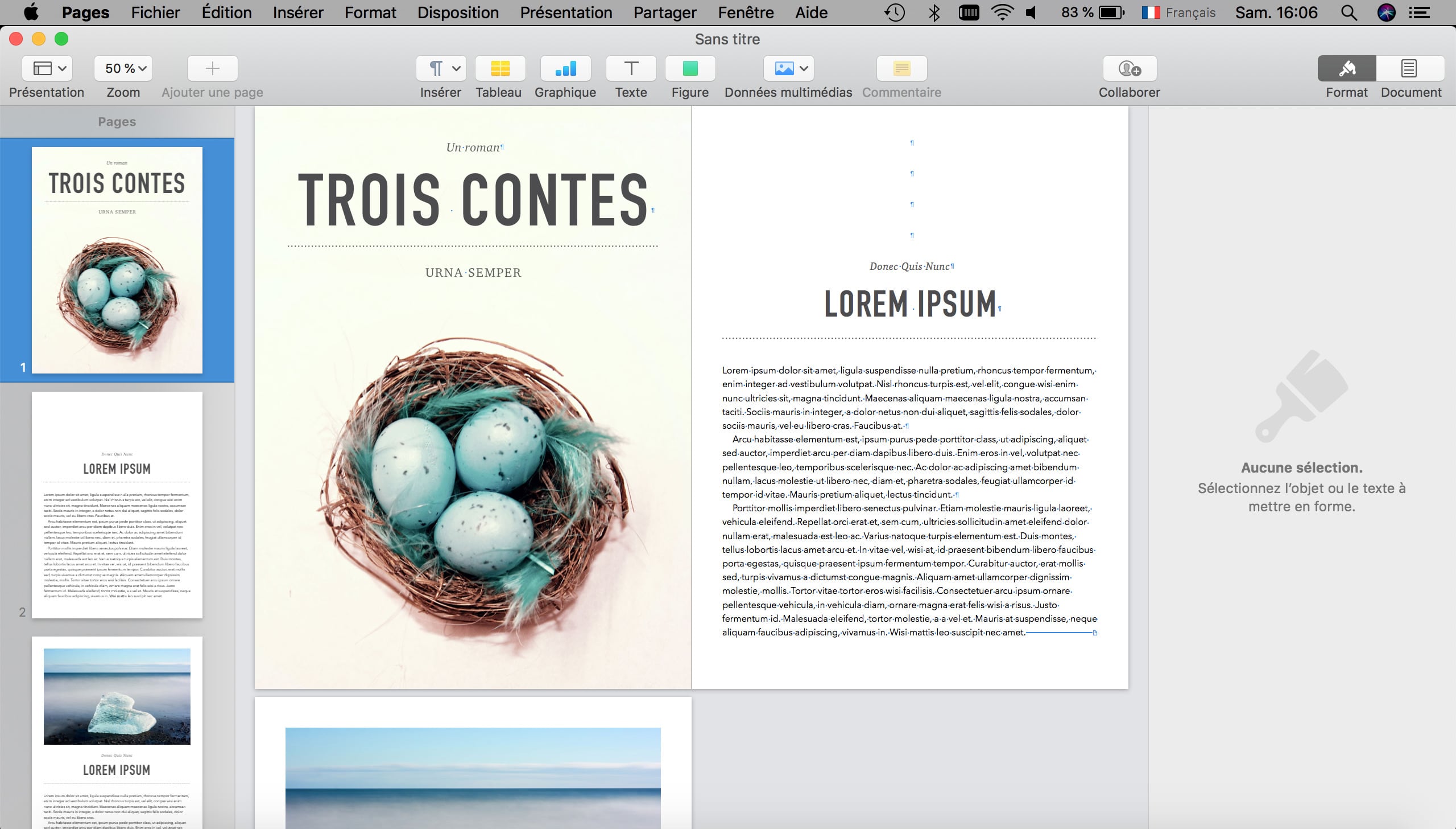 Créer un eBook sur Mac avec Apple Pages